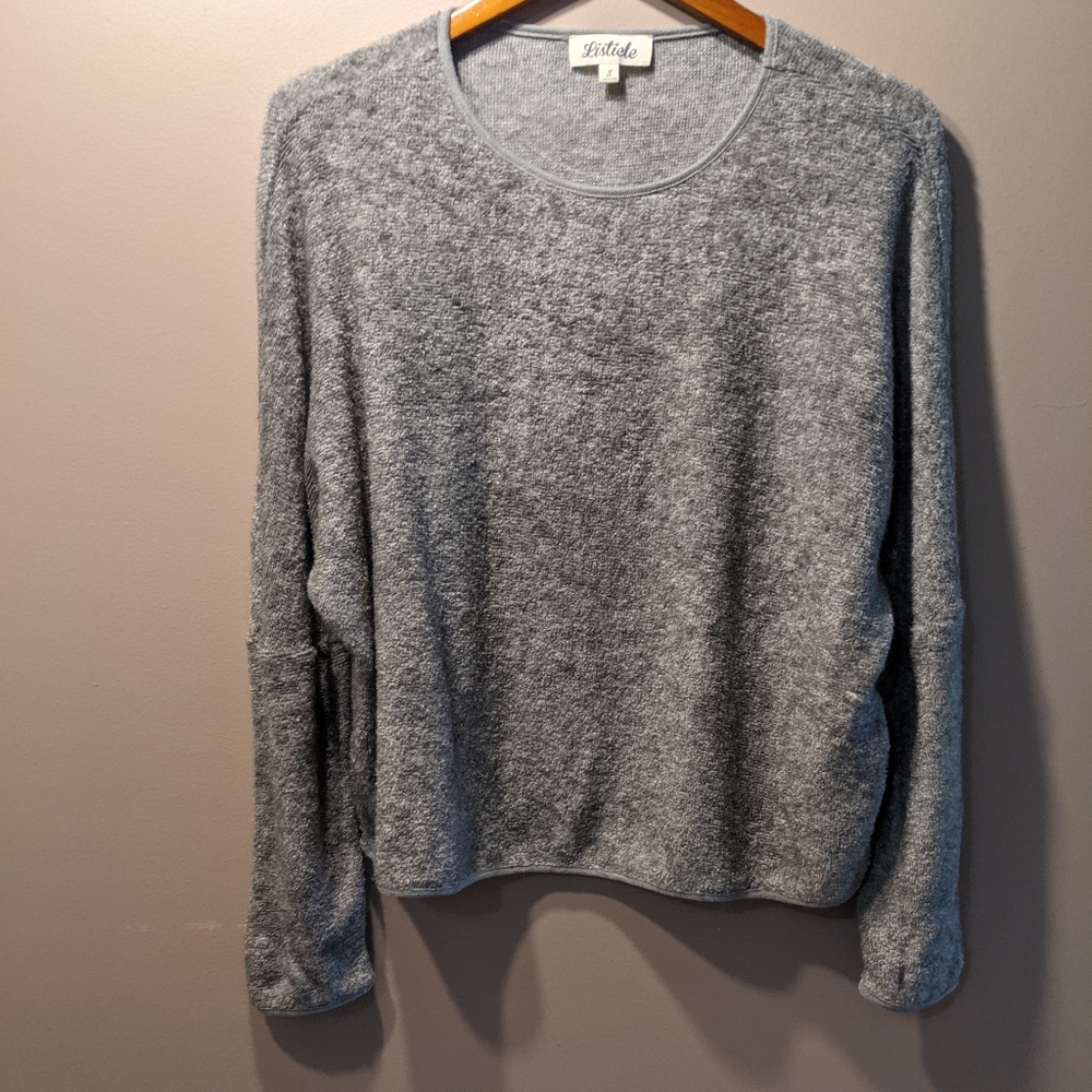 Listicle gray/taupe oversized flare sweater size S